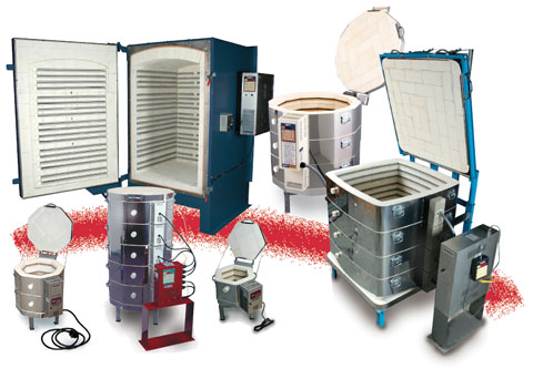 Wide assortment of electric kilns for ceramics, pottery and industry