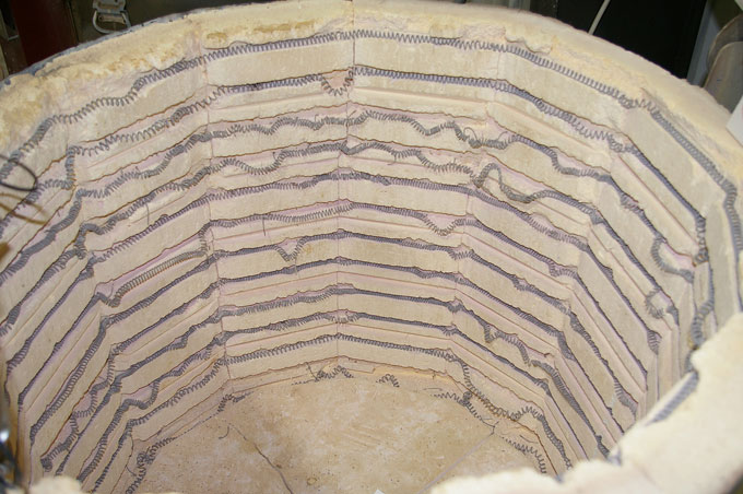 Images of broken kiln brick