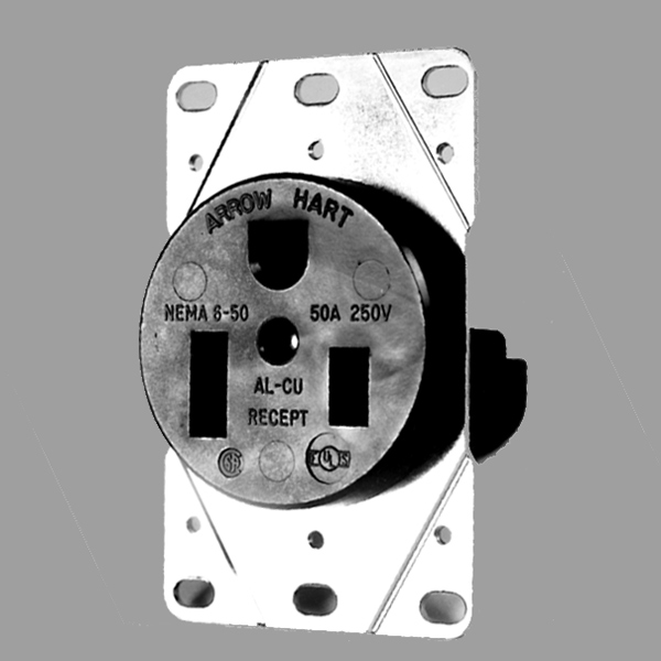 6-50R Single Receptacle - 250V, 50 Amp | L&L Electric ... 240 power cord wiring diagram 
