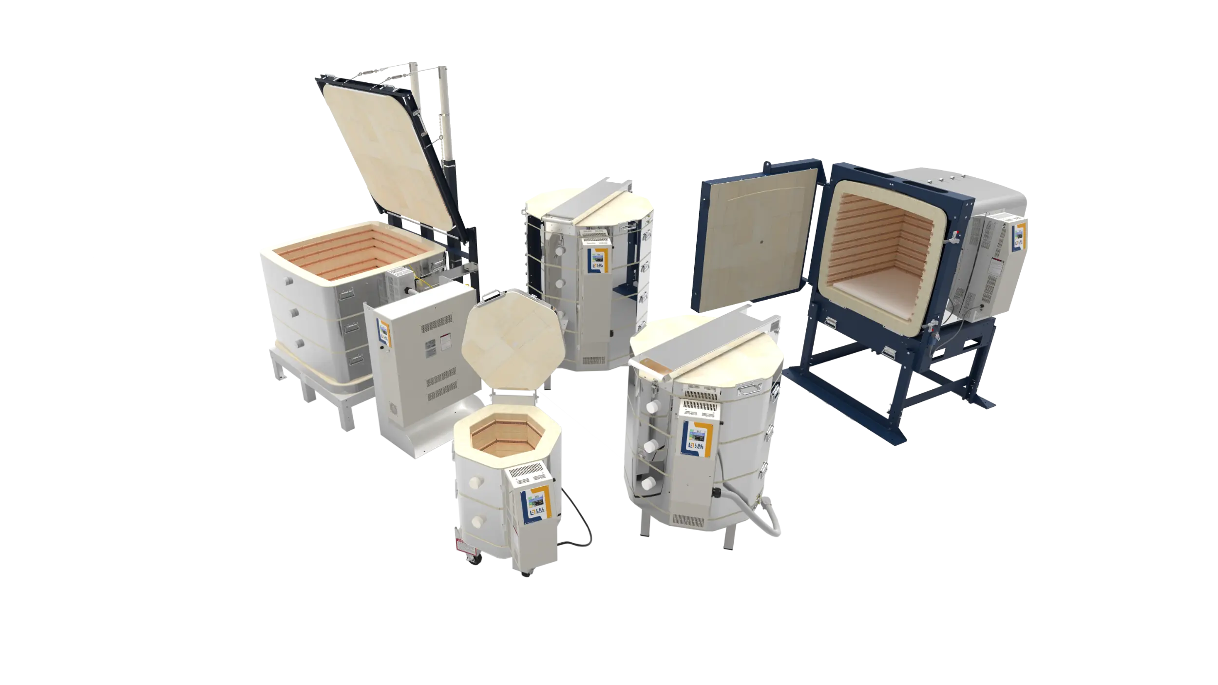 Collection of L and L Pottery Kilns