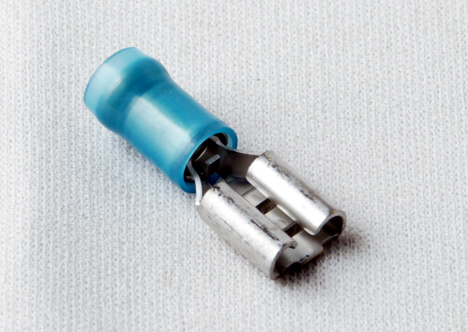 Female Slip On Wire Spade Terminal - 16-14 AWG, 1/4